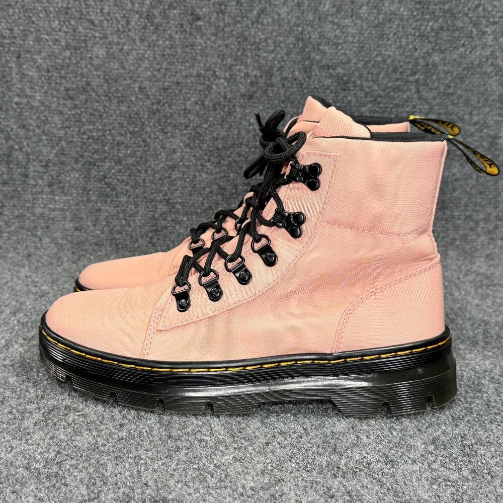 Dr. Martens Pink Canvas Combat Boots - Picture 5 of 13